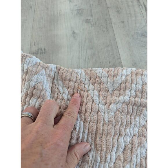 Piscatextil Throw Blanket cotton Chevron nude white gray neutral gauze - Picture 6 of 7